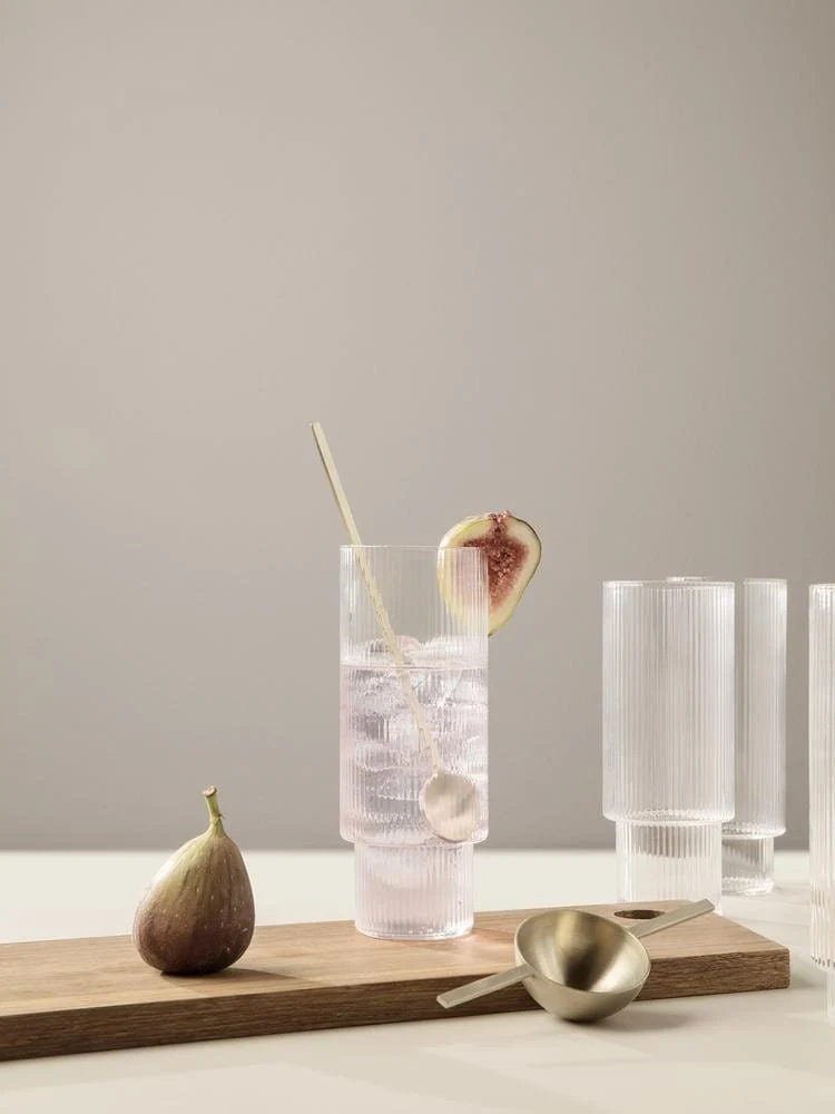 Verres Long Drink Ferm Living - Ripple (set of 4)