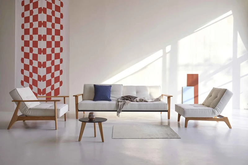 Canapé-lit Innovation Living - Splitback Frej Oak w Armrest