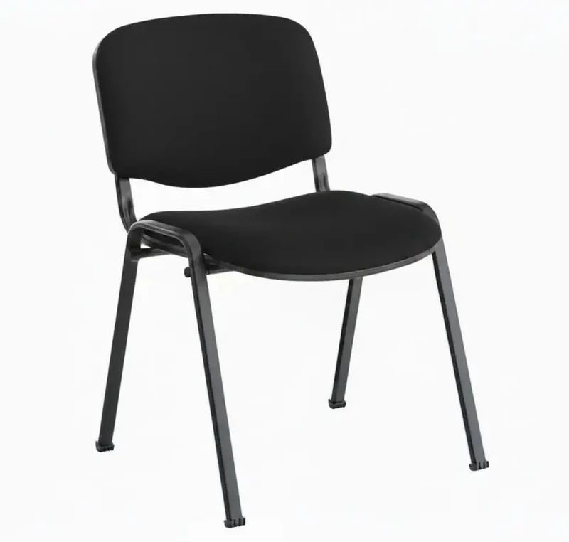 Chaise tissu Iso avec tablette écritoire et accoudoirs