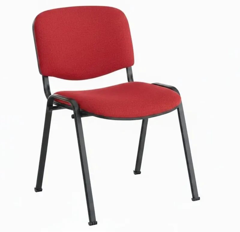 Chaise tissu Iso avec tablette écritoire et accoudoirs
