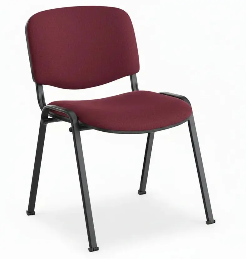 Chaise tissu Iso avec tablette écritoire et accoudoirs