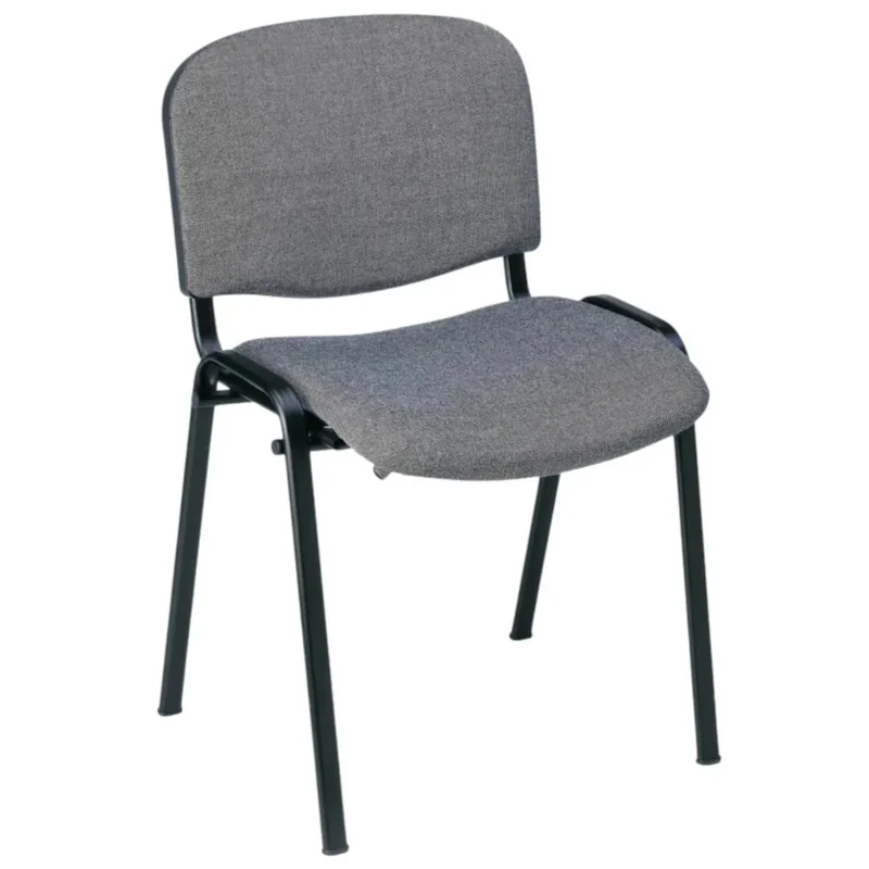 Chaise tissu Iso avec tablette écritoire et accoudoirs