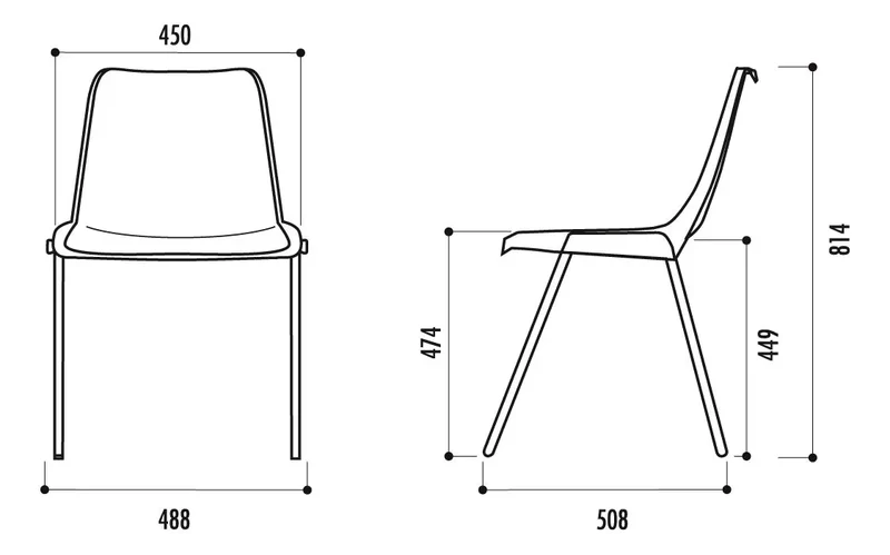 Chaise empilable Nomade