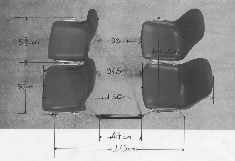 Barre inter-rangées pour chaises empilables