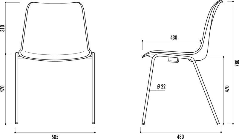 Chaise coque Hélène