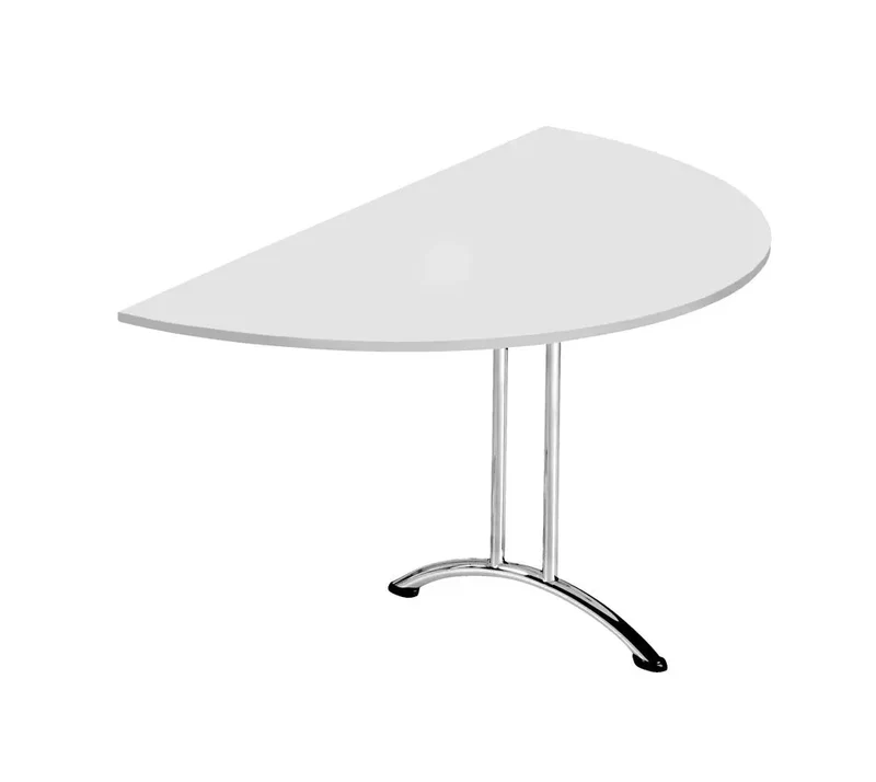 Table pliante mélaminée pieds courbés chromés