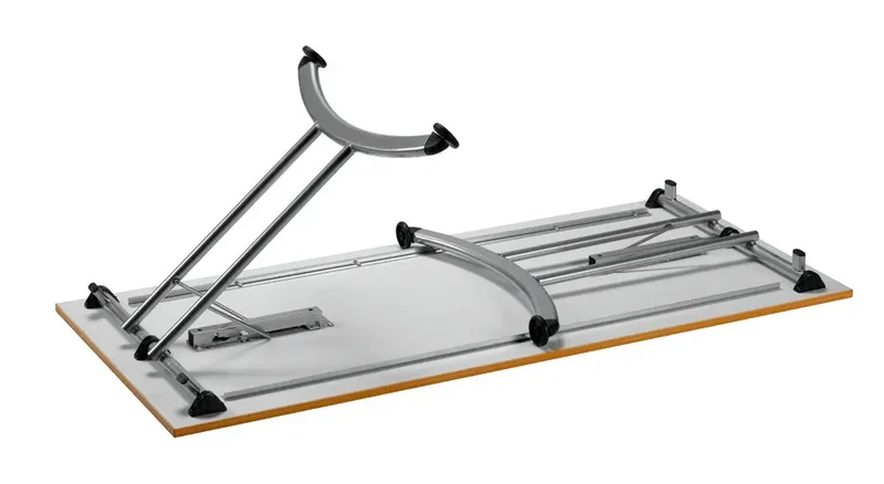 Table pliante mélaminée pieds courbés