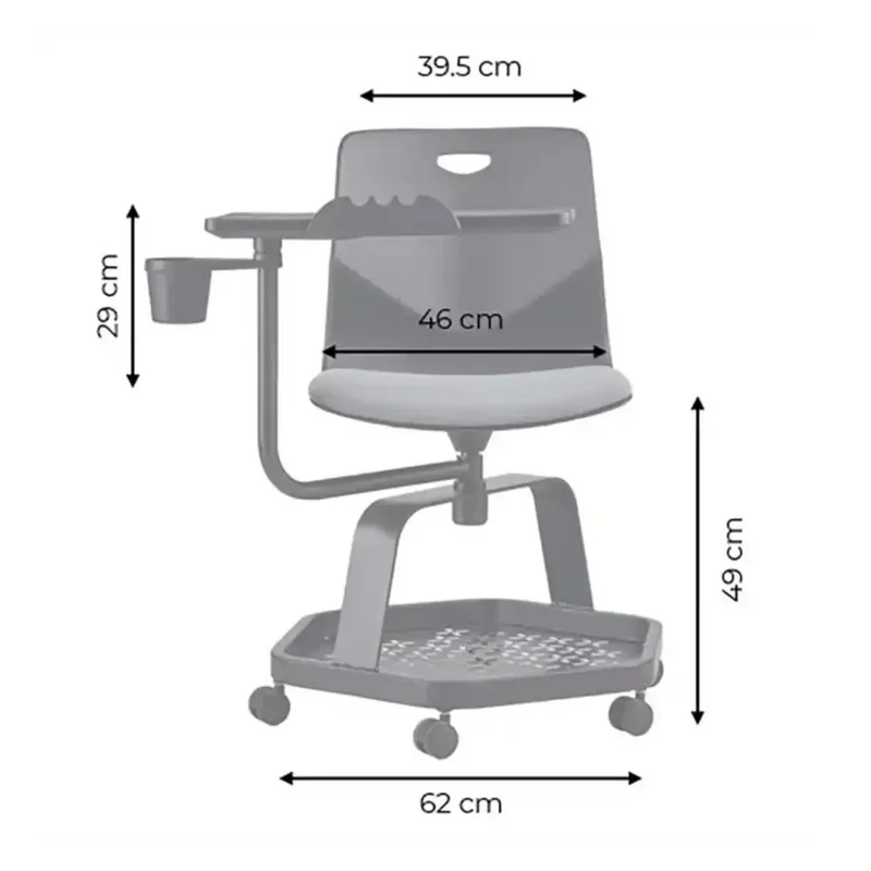 Chaise de cours avec tablette rotative et porte gobelet - TECSEAT LEARNING