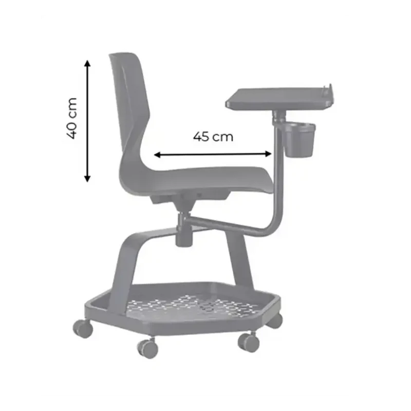 Chaise de cours avec tablette rotative et porte gobelet - TECSEAT LEARNING