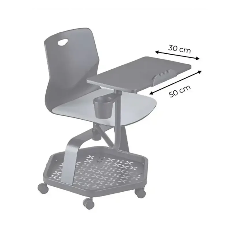 Chaise de cours avec tablette rotative et porte gobelet - TECSEAT LEARNING