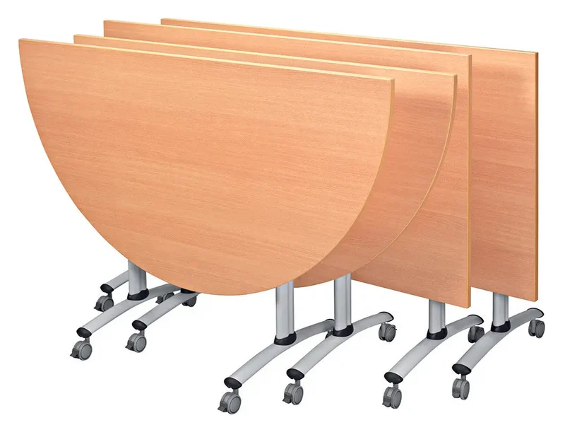 Table basculante ovale mélaminé