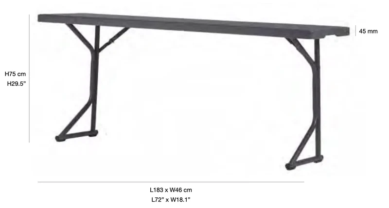 Table pliante plastique 120 x 61 cm "Classic Collection"