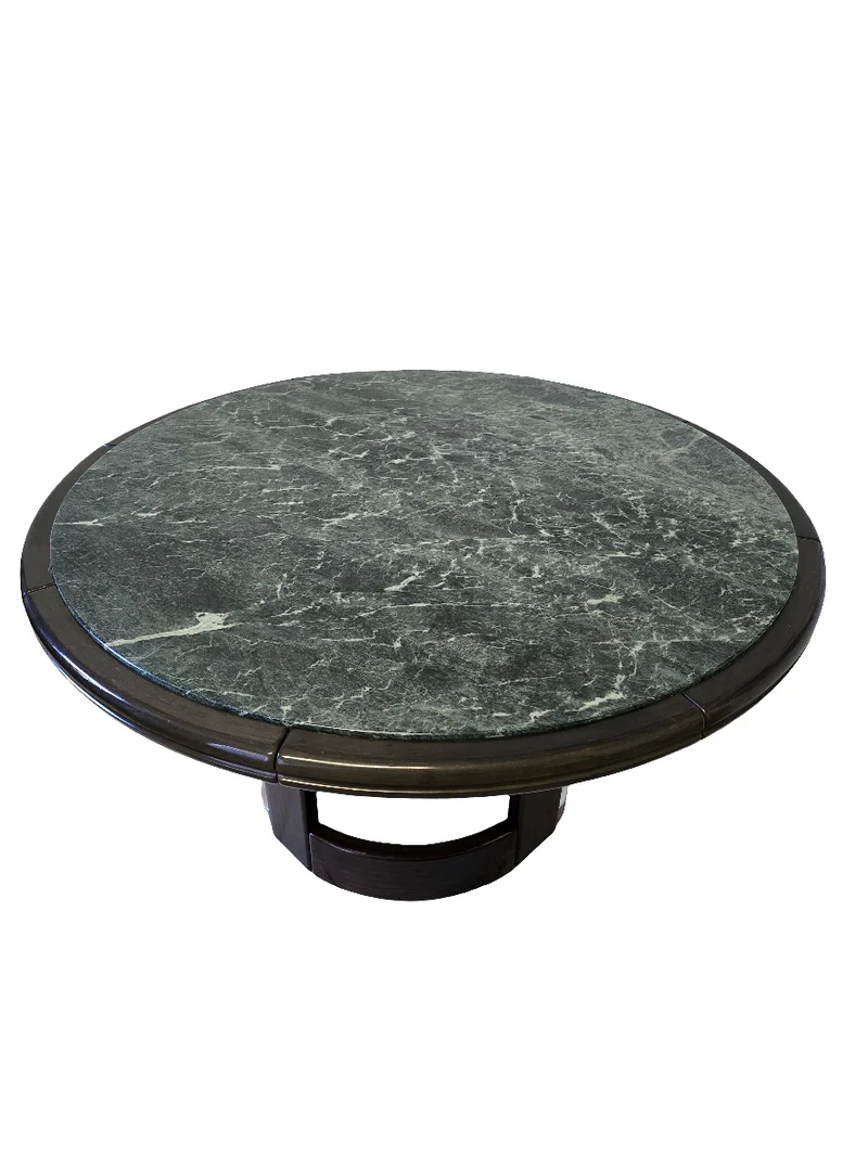 Table ronde art déco marbre vert
