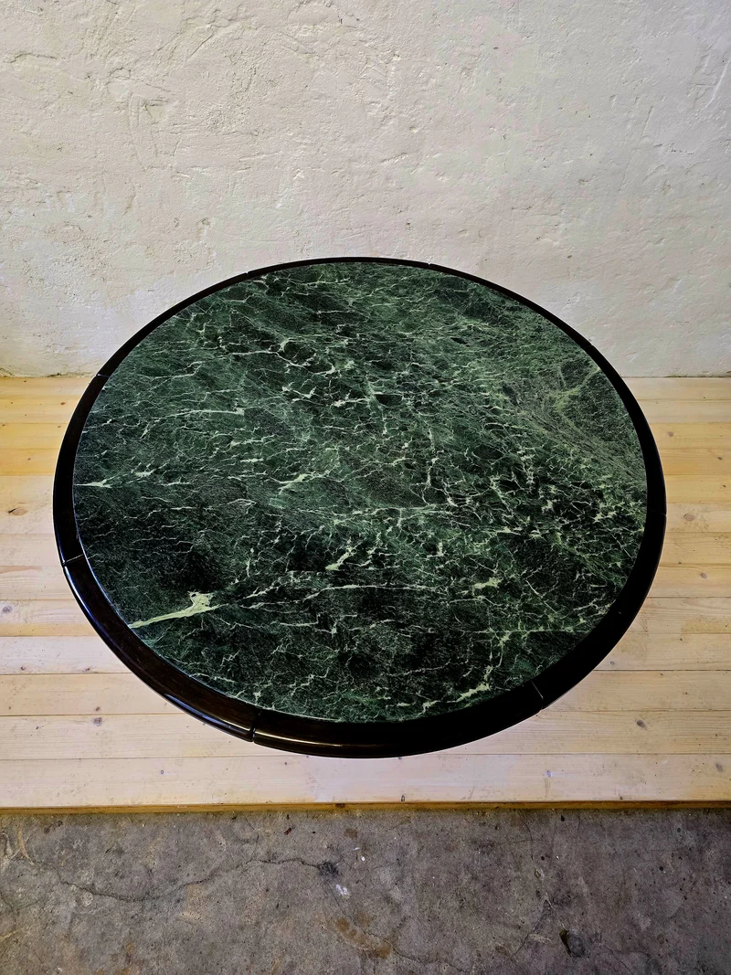 Table ronde art déco marbre vert