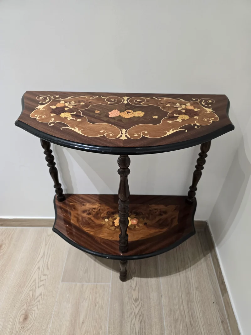 Sellette en marqueterie année 70