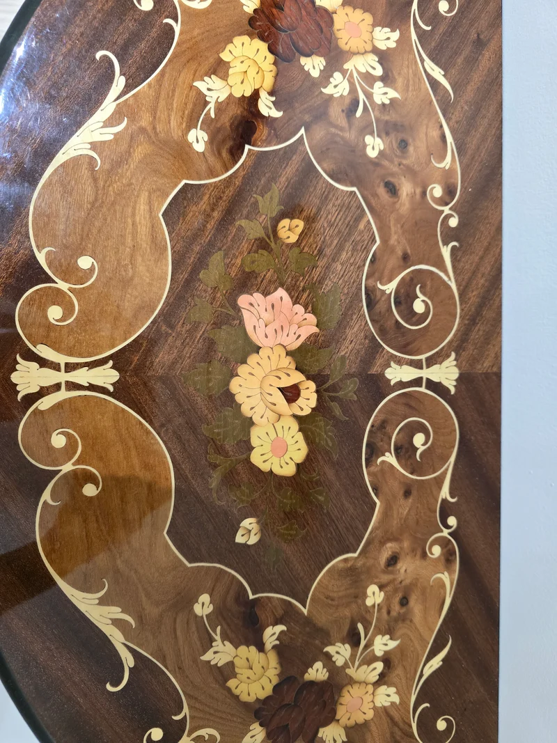 Sellette en marqueterie année 70