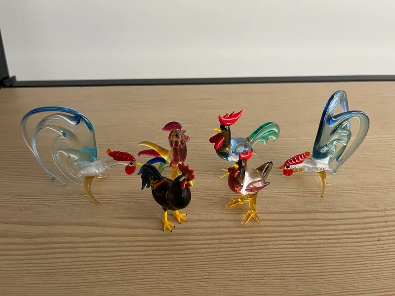 Figurines vintage en verre de murano