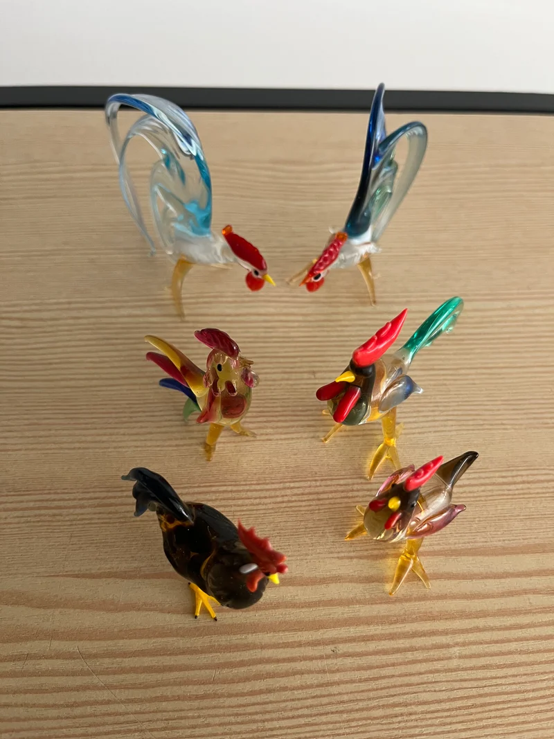 Figurines vintage en verre de murano