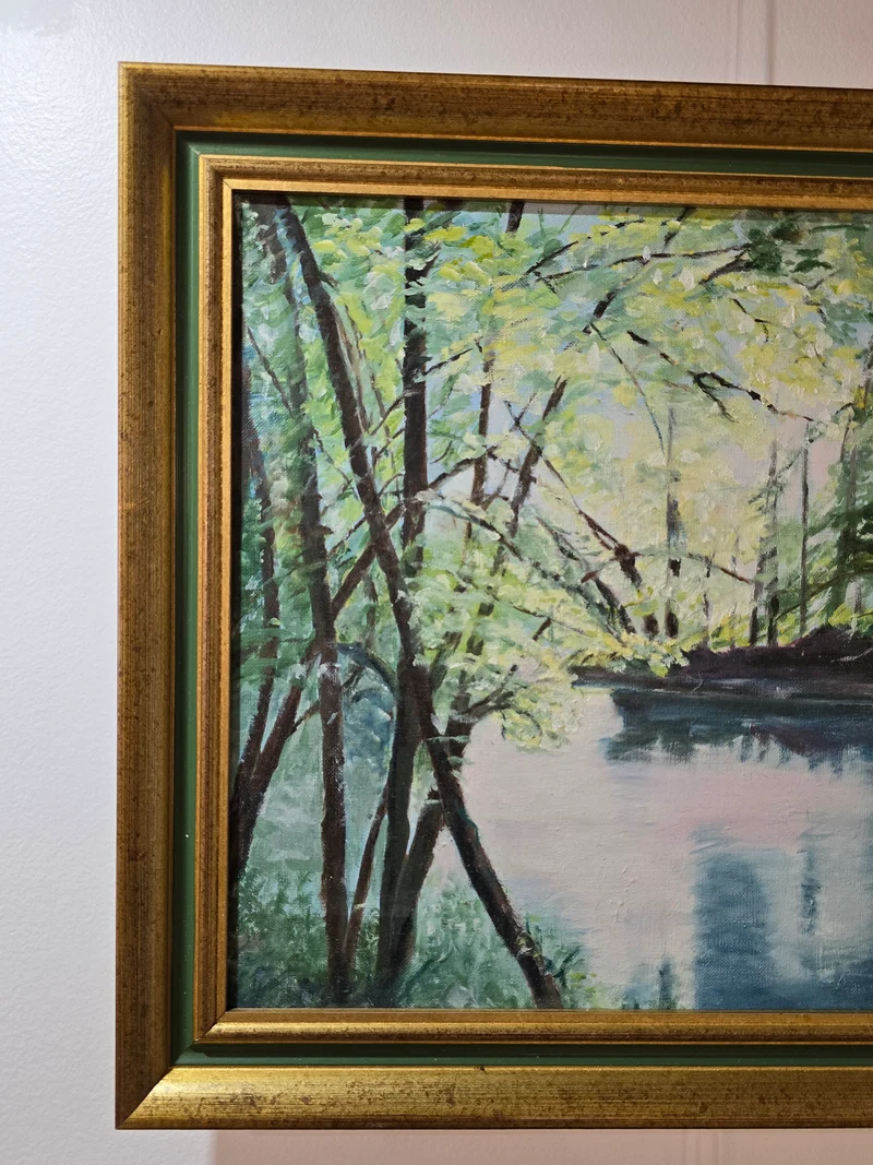 Tableau René mittler "Printemps sur le Thiou"