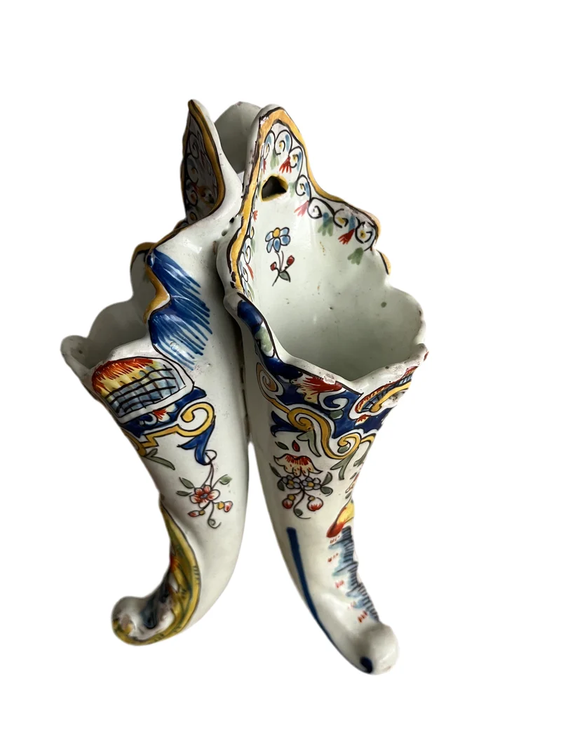 Vase bouquetières 3 cornes d’abondance vintage
