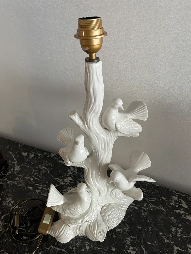 Lampe 4 colombes vintage