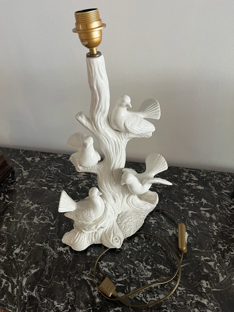 Lampe 4 colombes vintage