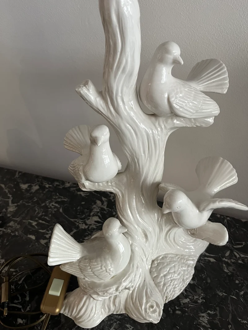 Lampe 4 colombes vintage