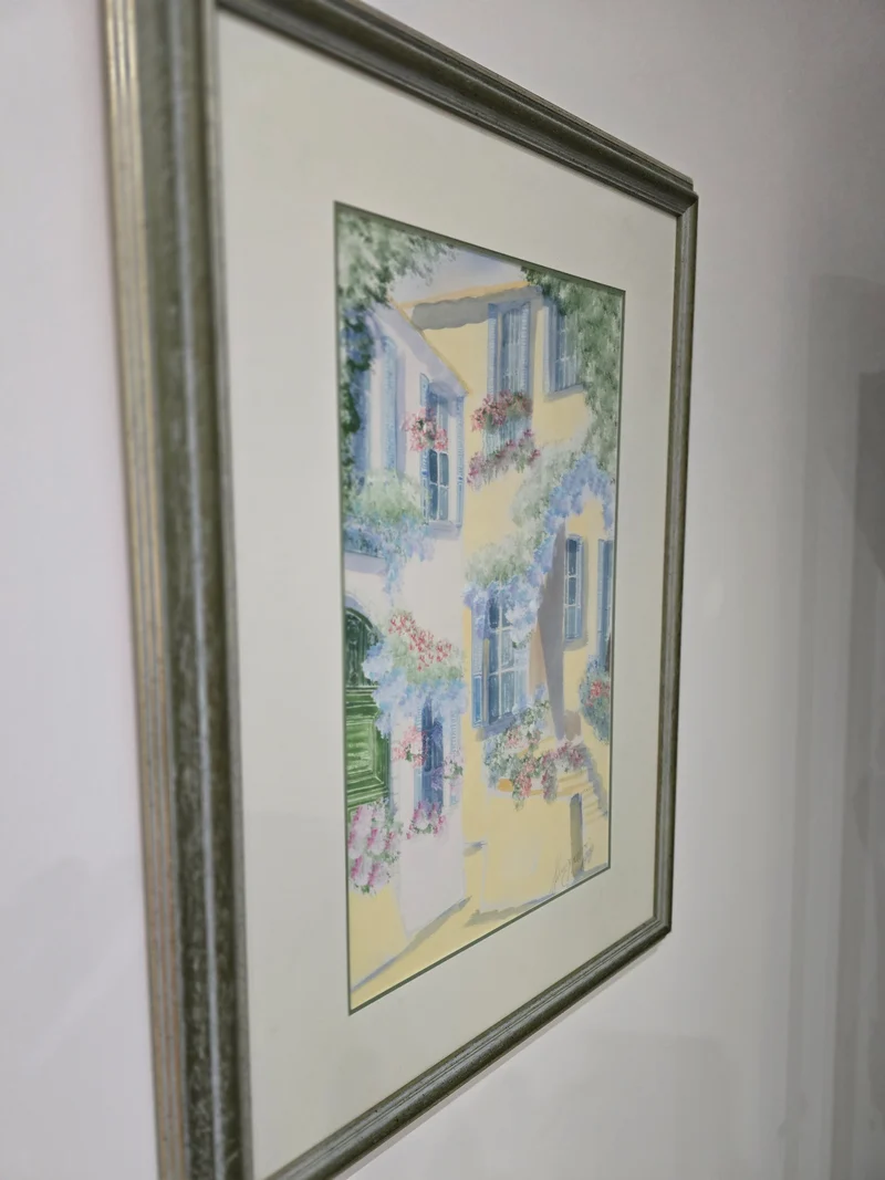 Aquarelle signé, maison Provence