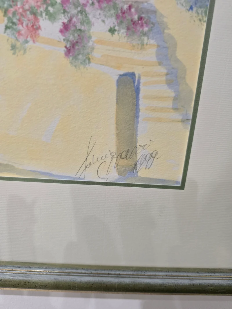 Aquarelle signé, maison Provence