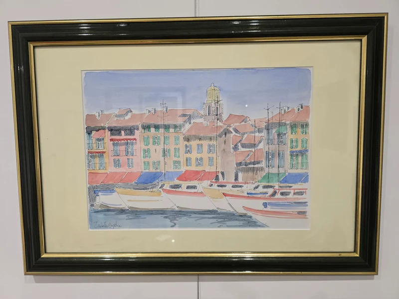 Aquarelle signé "Saint-Tropez"