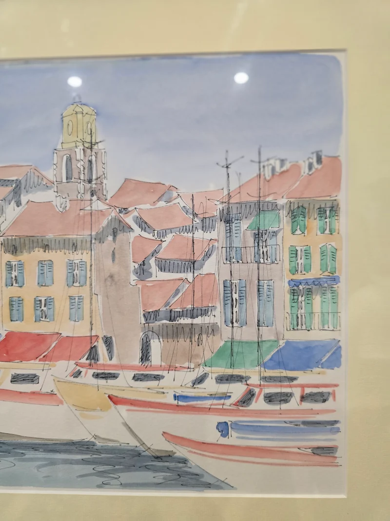 Aquarelle signé "Saint-Tropez"