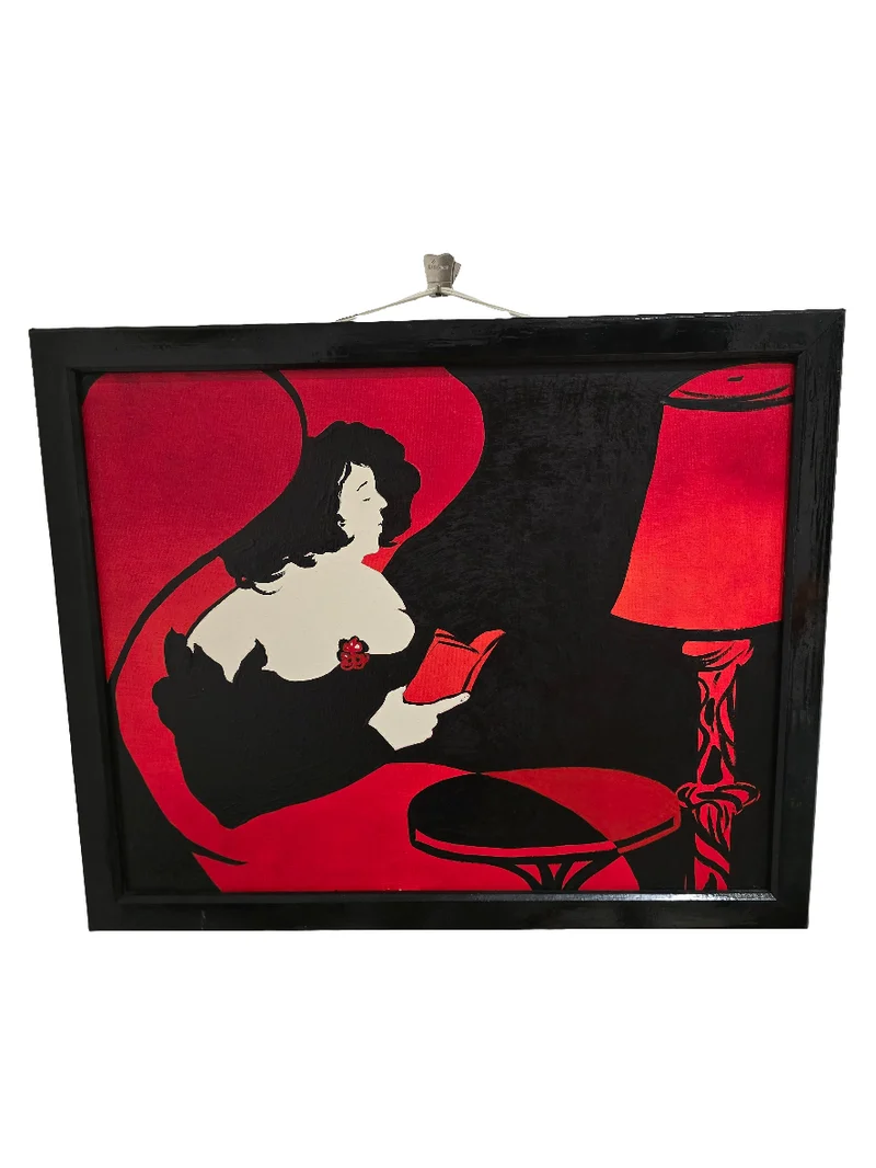 Tableau Liseuse noir/rouge Balbuttis