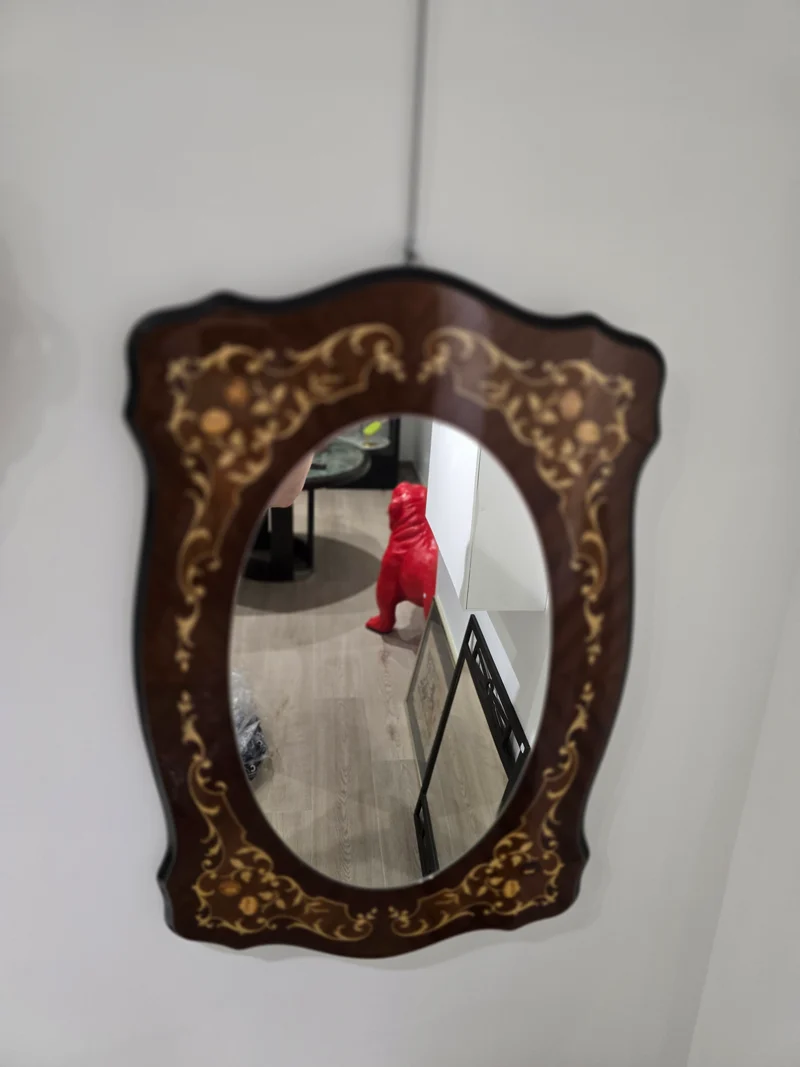 Miroir en marqueterie 70’s