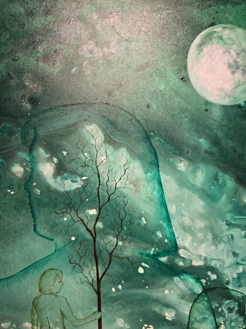 Peinture Alain Smout - Les fantasme du marais