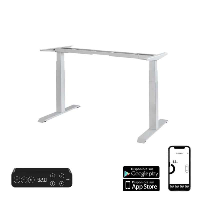 Cadre Bureau Assis Debout électrique iEdge Pro Grigio | App-Connect