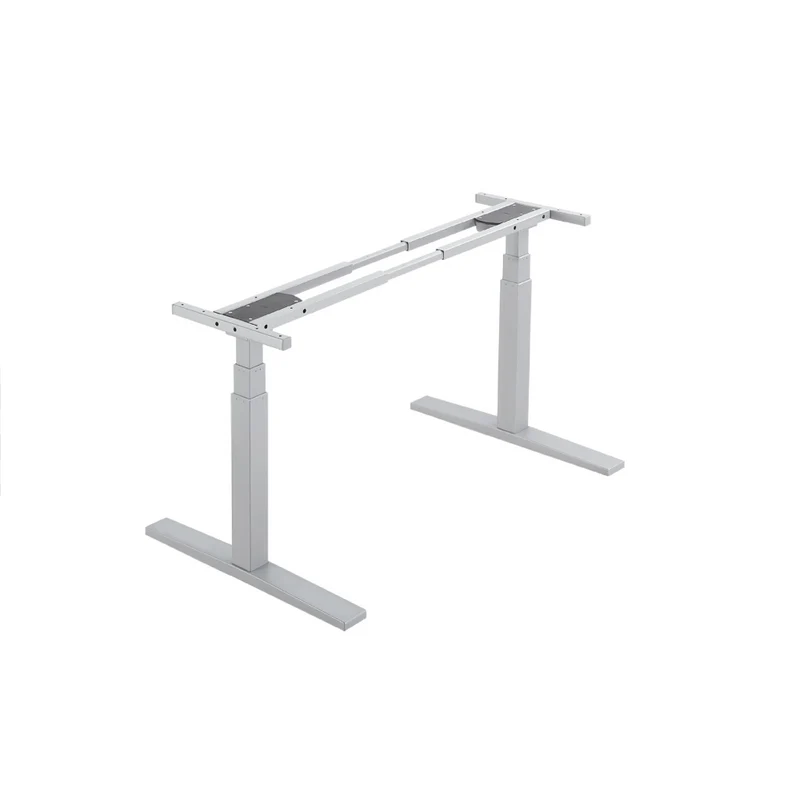 Bureau Assis Debout électrique iDesk Grigio - Plateau Bois Clair 120x80