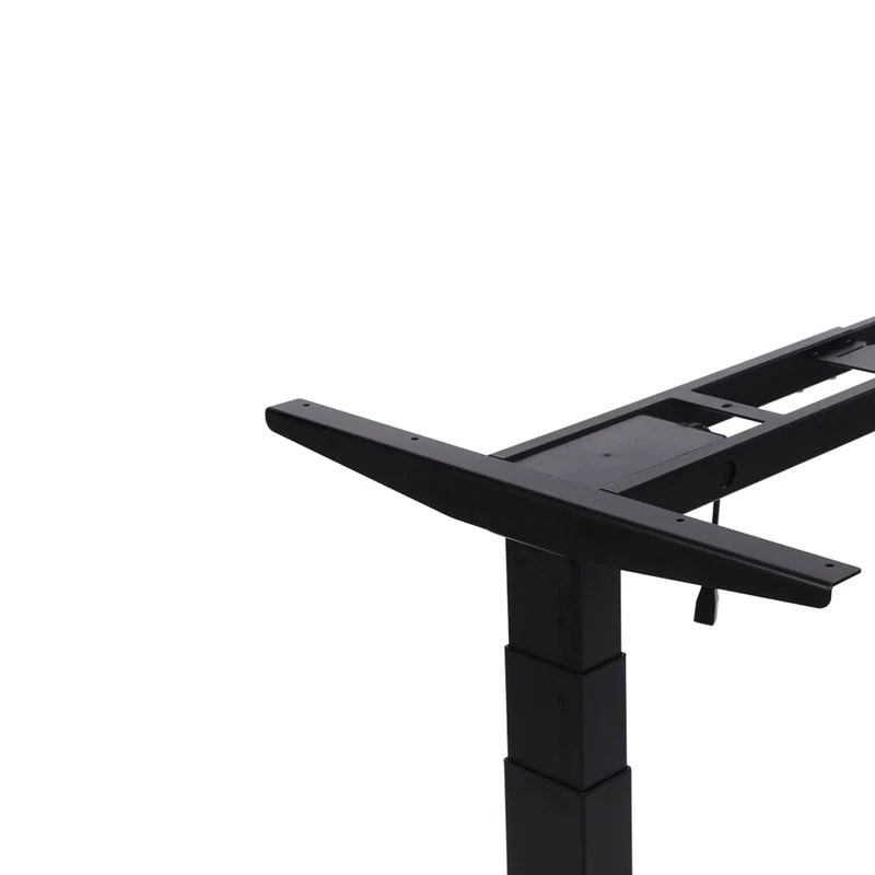 Bureau Assis Debout électrique iDesk Nero - Plateau Silver White 140x80