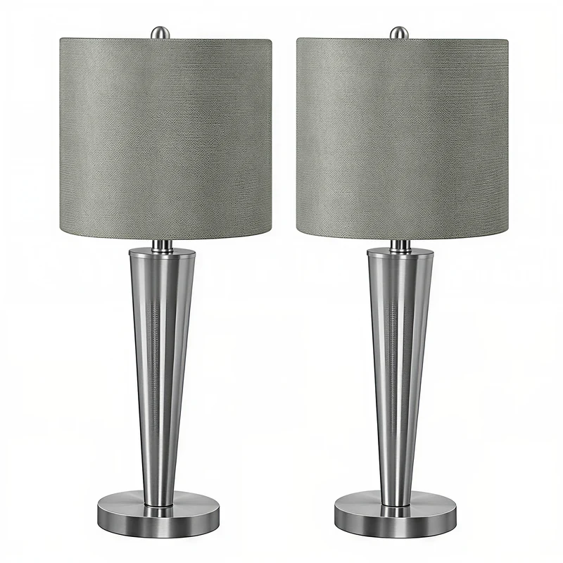 ALTERRA TAPER™ – MODERN TALL TABLE LAMP SET WITH USB (2-PIECE) – I 9643