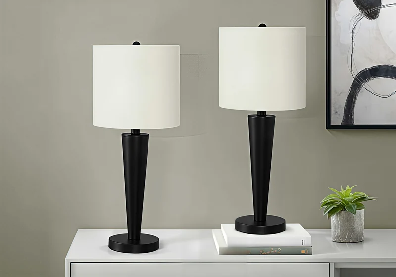 ALTERRA TAPER™ – MODERN TALL TABLE LAMP SET WITH USB (2-PIECE) – I 9643