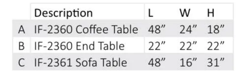 3-Piece Coffee Table Set – IF-2360