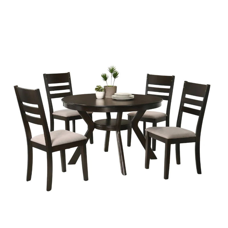Espresso Round Dining Set – Model T-1085