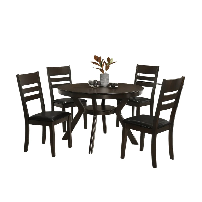 Espresso Round Dining Set – Model T-1085