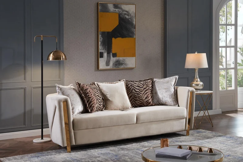 CHANELLE™ – MODERN LUXE VELVET SOFA SET – L1725