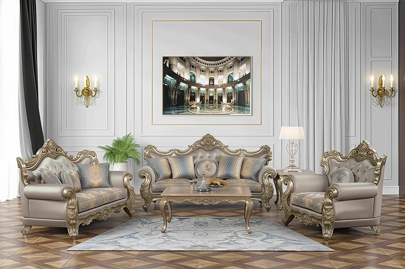 ISABELLA ROYALE™ – CLASSIC EUROPEAN LIVING ROOM SET – L1425