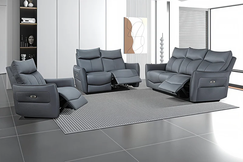 LUCERNE ÉLITE™ – POWER RECLINING CHENILLE SOFA SET – T1119