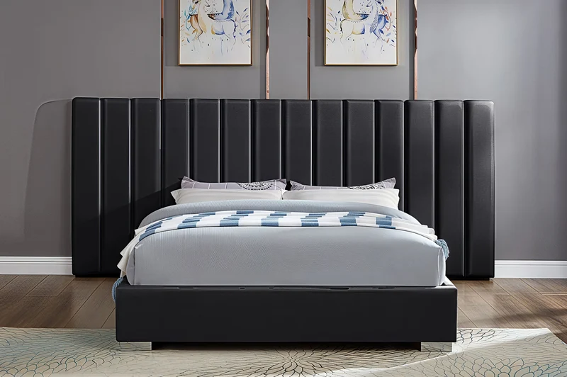VALERION GRAND™ – EXTENDED PANEL VELVET PLATFORM BED – T2379