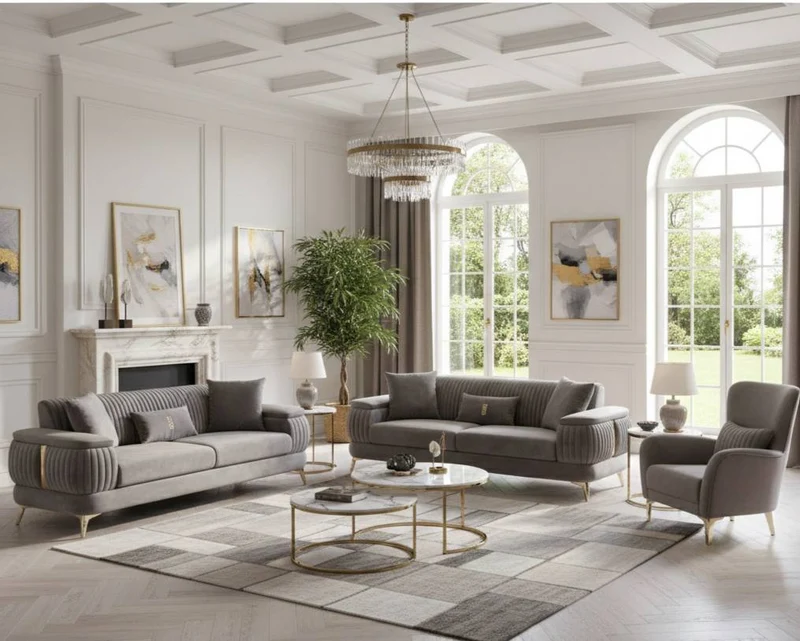 ECLIPSE NOIR™ – MULTI-FUNCTION VELVET SOFA SET – G-6074