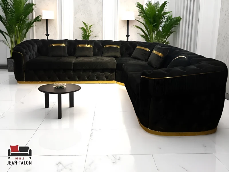 DreamVelvet™ Luxurious Beige Velvet Sectional – 6198