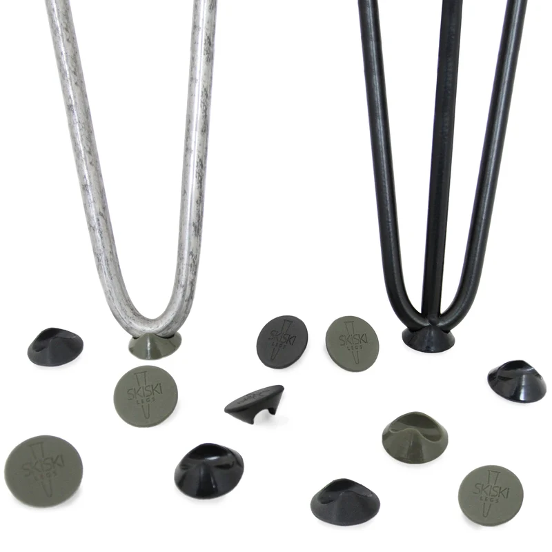 Lot de 4 Embouts de Protection Noir Pour Pieds de Table - 12 mm