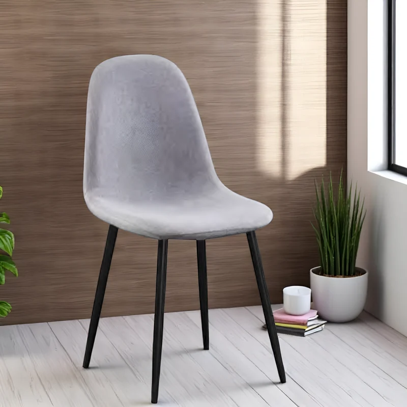 4-Piece Grey Fabric Chair Set – C-1745